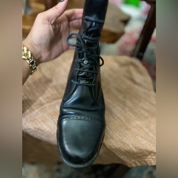 Black Stiff Pull-On Amazonas Equestrian Riding Boots - Picture 6 of 16